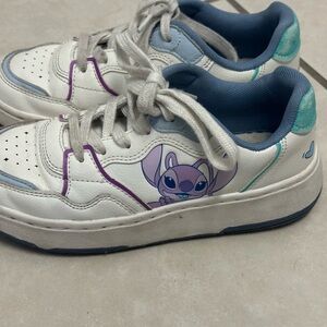 Zara White and Blue Sneakers with Retro Design